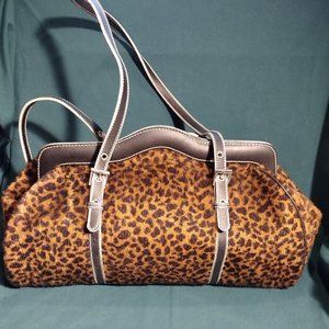 🌎 Maxx ||  Leopard Faux Fur Satchel